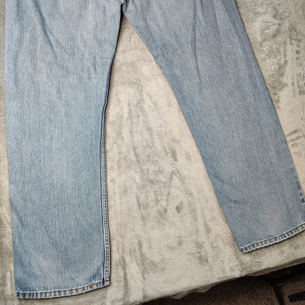 Y2K Levi's 505‎ Regular Fit Jeans Mens 38x34 Light Wash Blue Straight Leg Cotton